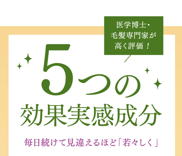 5つの効果実感成分